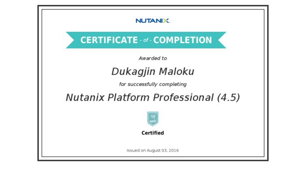 Dukagjin Maloku_Nutanix Platform Professional (4.5)_Certificate